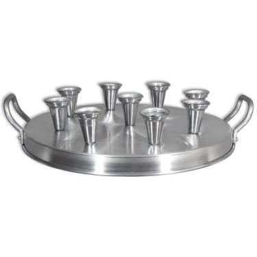 Imagem de Assadeira Forma Base Media 9 Cavidades para Pizza Cone - Gastrobel, Al