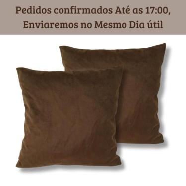 Imagem de kit 4 Capas Almofadas Sala Sofá C/ Ziper 45x45 Para Quarto Suede - ATC