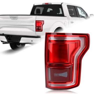 Imagem de Duolctrams Conjunto de lâmpada traseira de luz traseira de LED com ponto cego (módulo não incluído) compatível com Ford F-150 F150 F150 lado direito do passageiro HL3Z-13404-D 2015 2016 2017