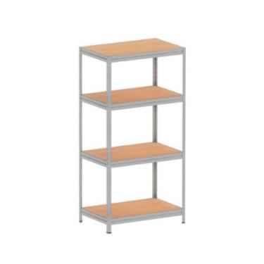 Imagem de Estante Pesada Prateleira de Madeira Pandin 1,85 x 0,40 m Cinza Crista