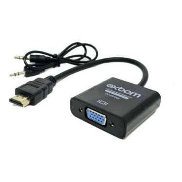 Imagem de Cabo Adaptador Conversor Hdmi Para Vga Com Saída P2 De Áudio - VIL