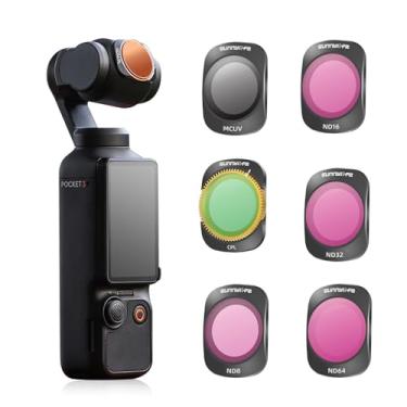 Imagem de Conjunto de filtros ND para bolso 3, pacote com 6 unidades - MCUV CPL ND8 ND16 ND32 ND64 Filtro de lente magnética para DJI Osmo Pocket 3 Creator Combo acessórios de câmera