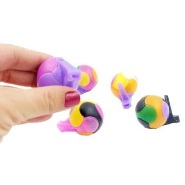 Imagem de Conjunto com 50 Brinquedinhos Mini Brinquedo Plástico Nacional Kit para Lembrancinhas Mimos Prendas Sacolinha Surpresa Festas (50 Apitos Bola Mágica)