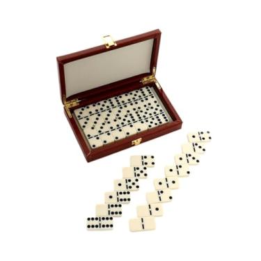 Imagem de harayaa Conjunto de dominós multifuncional com caixa de armazenamento, presente de aniversário, ferramenta educacional profissional, jogo de mesa para