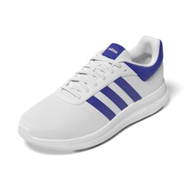 Imagem de adidas Tênis de corrida masculino Lite Racer 4.0, Branco/azul lúcido/azul lúcido, 40