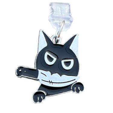 Imagem de Plugue de poeira Cat USB C, pingente de tampa de porta tipo C, tampa protetora de porta de carregamento para todos os dispositivos USB C, Small, Aço inoxidável, plástico, aço inoxidável