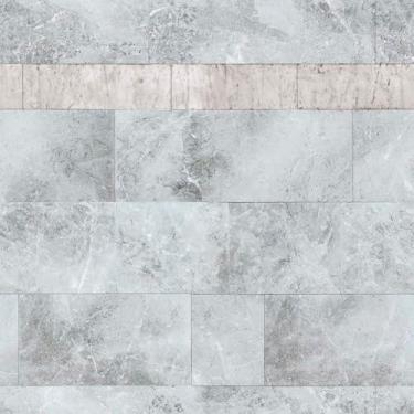 Imagem de Papel De Parede Adesivo Tijolo Mármore Cinza Lavável 3m