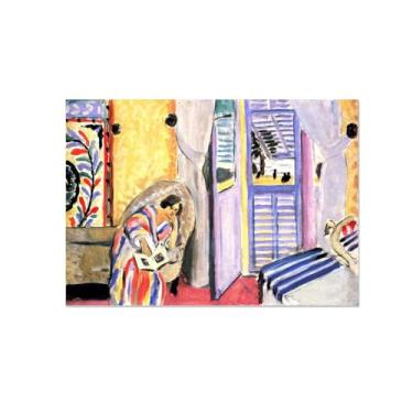 Imagem de FLUCK famosa pintura a óleo, Donna seduta com um livro, tela com impressão, reprodução de arte em tela para decoração de casa lona80 x 110 cm (31 x 43 in) sem moldura