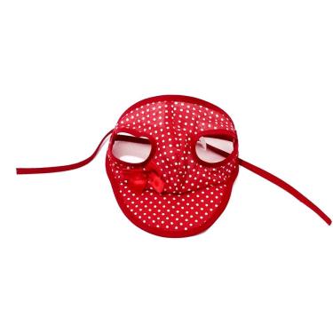 Imagem de Boné para Cachorro viseira vermelho bolinhas de poá tam P