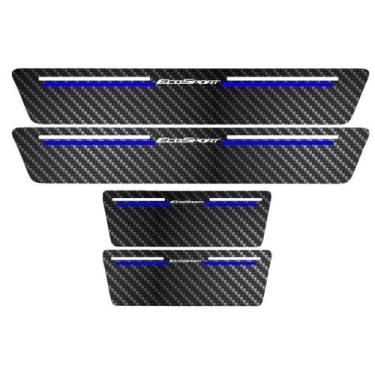 Imagem de Kit Soleira Protetora Porta Premium Blue Carbono - EcoSport - Jhow Ade