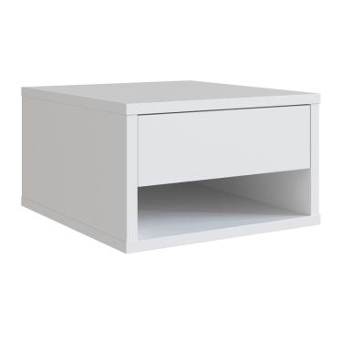 Imagem de Mesa De Cabeceira Suspensa 1 Gaveta B87 Branco Novam Branco