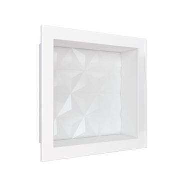 Imagem de Nicho Texturizado Marmore Sintético Cozimax - 30x30cm - Branco