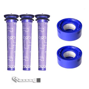 Imagem de Pacote com 5 kits de substituição de filtro de vácuo para aspirador sem fio V7, V8 Animal e V8 Absolute, 3 pré-filtros, 2 filtros de pinos, substitui peças # 965661-01 e 967478-01