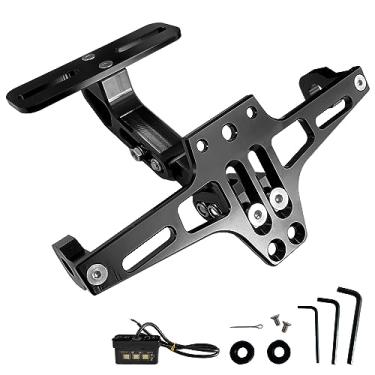 Imagem de Sutekus Kit De Suporte Para Placa Motocicleta, Eliminador Para-Lamas, Inclui Luz Led E Chaves