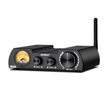 Imagem de AIYIMA A08 PRO TPA3255 Power Amplifier Bluetooth 5.1 with VU Meter 300W+300W HiFi Class D Stereo Digital Audio Amp 2.0 Channel Amplifier for Passive Speaker Home Audio