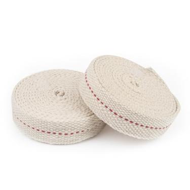 Imagem de SWATOM 13,1 Pés/2 Rolos De Pavio Para Lamparinas A Óleo, 7/8" Lâmpadas Algodão, Querosene Substituição Com Ponto Vermelho Genuíno