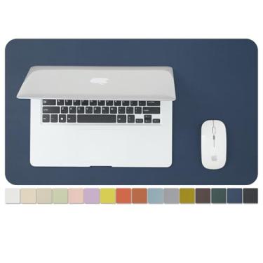 Imagem de Tapete de mesa de couro - Almofada de mesa de poliuretano antiderrapante pequena para escritório e casa - Organização de mesa e acessórios - Ideal para mouse pad grande e tapetes de mesa pequenos em