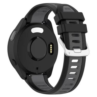 Imagem de CUNUJIX Pulseiras de silicone compatíveis com Garmin Forerunner 165, pulseira esportiva estreita e macia para Garmin Forerunner 165 Music
