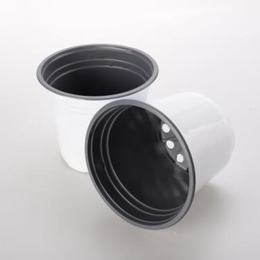 Imagem de Pssopp Capacidade: 1,57 Galões 6 Peças Brancas Espessadas Versão Calibre: 20,6cm ID do fornecedor: White Dual Cor 210 Material de Flowerpot de Plástico: PP (Tamanho da embalagem: 21 21 (3)