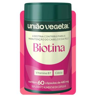 Imagem de Biotina 45 µg + Cálcio 180 mg | Vitamina B7 para Cabelos, Unhas e Pele | 60 Cápsulas