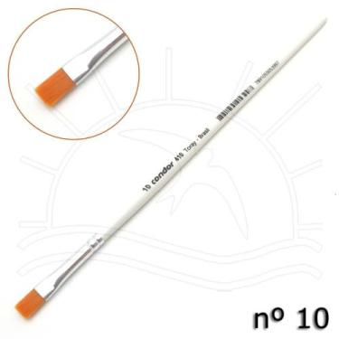 Imagem de Pincel Condor Profissional 410 Sintético Toray Dourado - Chato, 10