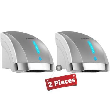 Imagem de Secador de mãos modunful, pacote com 2 unidades, 1600 W, montado na pa