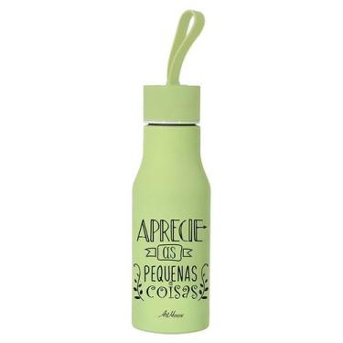 Imagem de Garrafa Inox 460ml com Frase - Art Brink, Verde