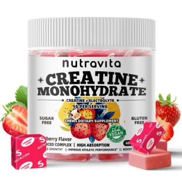 Imagem de Suplemento Nutravita Creatina Monohidratada para mastigar 5g 60 unidad