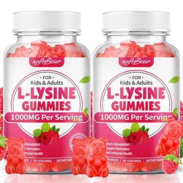 Imagem de Suplemento de gomas de L-Lisina Softbear 1000 mg de framboesa 120 unid