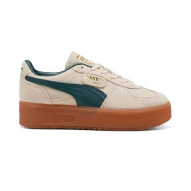 Imagem de PUMA Tênis feminino Palermo Elevata, Neve alpina/terreno verde, 37