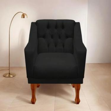 Imagem de Poltrona Grécia Estofada no Sintético Decorativa para Sala de Estar  C