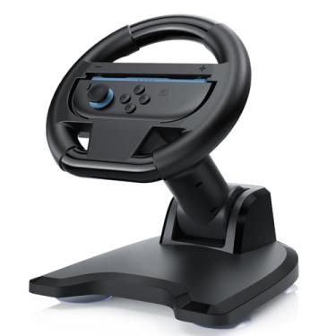 Imagem de APTGAME Steering Wheel for Nintendo Switch 2 Joy Con (2025), Switch 2 Racing Wheel for Mario Kart World & 8 Deluxe, Mini Racing Wheel with 4 Suction Cups,for Kids and Adults Playing Kart World