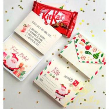 Imagem de 10 Caixas Envelope Natalino Porta KitKat(não acompanha kit kat) - sem 