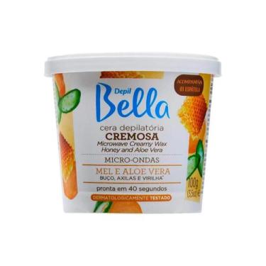 Imagem de Cera de Micro-Ondas Mel e Aloe Vera Depil Bella 100g