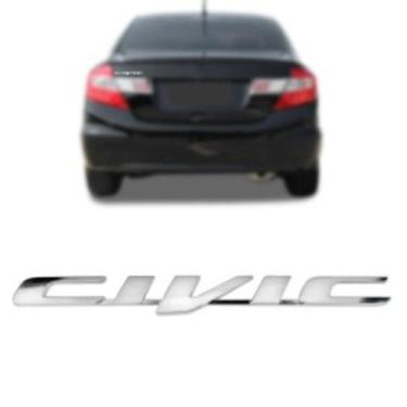 Imagem de Emblema Letreiro Porta Malas Honda Civic 2012 a 2016 Cromado - Marcon