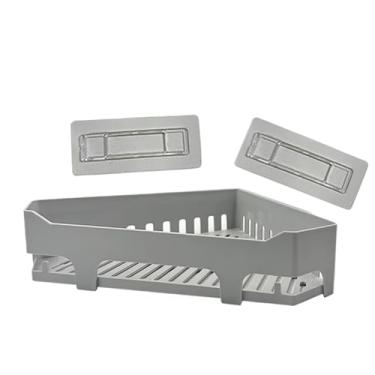 Imagem de Suporte para Shampoo Banheiro Prateleira Organizadora para Banheiro com Adesivo Alta Resistência (TRIÂNGULO CINZA,1 UNIDADE)