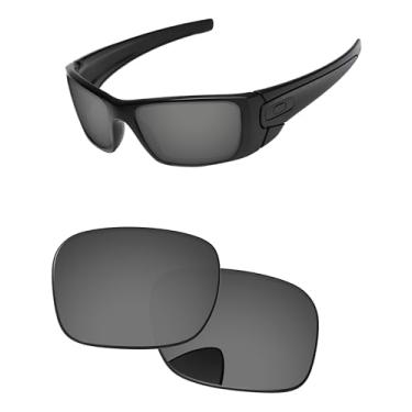 Imagem de PapaViva Lentes de reposição para Oakley Fuel Cell OO9096 60 mm Óculos de sol preto cromado Pro + polarizada antirreflexo