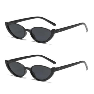 Imagem de HCHES Óculos de sol vintage meia armação, estilo fashion, colorido, feminino, UV400, verão (2C7)