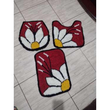 Imagem de Tapete Artesanal Jogo De Banheiro  - Tapetes artesanais frufru 