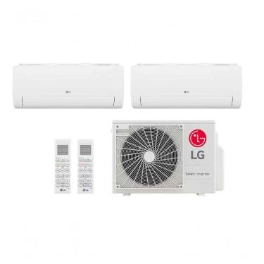 Imagem de Ar Condicionado Multi Split Inverter 2 Ambientes (Hiwall 1X 9.000BTUS, 1X18.000BTUS) Quente/Frio WiFi Integrado 220V