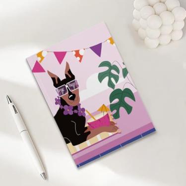 Imagem de Cadernos vibrantes com padrão de pintura a óleo para cães, caderno de composição A5, caderno pautado para faculdade, agenda de viagem forrada para escrever anotações, presentes para amantes de cães, 2