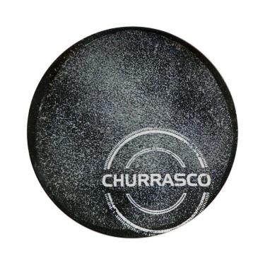 Imagem de Prato Raso Tramontina Churrasco Carbon Em Porcelana Decorada 25 Cm