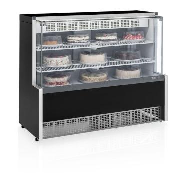 Imagem de Vitrine Refrigerada Gpea140r Gelopar Aurora Confeitaria 1,40mt Preto 220v
