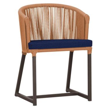 Imagem de Cadeira De Jantar Noronha Alumínio Marrom E10 Trama  Terra Cota