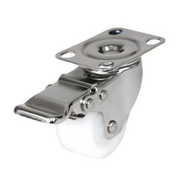 Imagem de Rodizio inox 2 pol. com freio roda nylon com rolamento - Master Roll