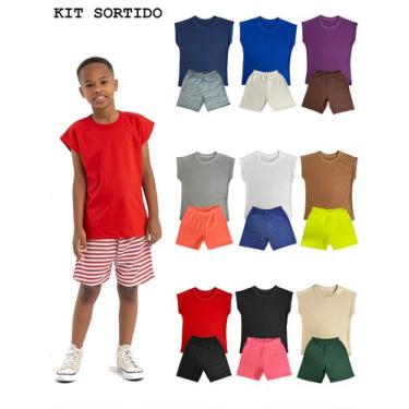 Imagem de Conjunto Infantil Regata e Bermuda Menino e Menina, Roupas de Verão pa