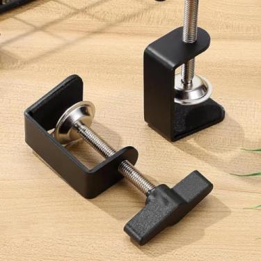 Imagem de 1 peça suporte universal ajustável em forma de C lâmpada de mesa suporte de microfone e lâmpada de mesa suporte cantilever