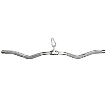 Imagem de Acessório de cabo multiexercitador de barra para máquinas de cabos, acessórios de máquina de cabo de puxar para baixo, barra de pressão de tríceps, barra suspensa de enrolar reta giratória com alças