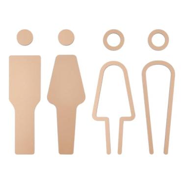 Imagem de arricraft 2 conjuntos de placas de banheiro com adesivo acrílico, 2 estilos de adesivos masculinos e femininos para banheiro sinais de banheiro sinais de banheiro público para banheiros de negócios