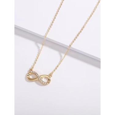 Imagem de Um colar com pingente de liga de amor infinito é adequado para viagens diárias, banquetes, dia dos namorados e presentes de dia das mães